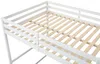 Vente-unique - MENIZI Bett Holz, Platte Weiß - B 147 cm x H 190 cm x L 246 cm Bild 5