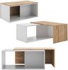 Couchtisch Paul Weiß/Goldkraft Eiche 90 x 48 cm Vicco Bild 5