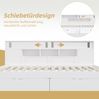 Kinderbett 90x190 cm mit 2 Schubladen, Schiebetüren und Regalen – Tagesbett aus MDF in Weiß Bild 5