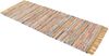carpetfine 'Kelim Chindi' Teppich, Wendeteppich, rechteckig, Höhe: 6 mm, handgewebt, mit Fransen, Gelb, 75x200 cm Bild 3