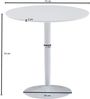 Esstisch Rund 75x75x74 cm Kleiner Küchentisch Weiß Hochglanz, Runder Esszimme... Bild 3