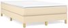 vidaXL Boxspringbett mit Matratze Creme 120x200 cm Stoff, Härtegrad: H2 [3144164] Bild 2