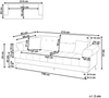 3-Sitzer Sofa Stoff weiß SKIVE Bild 2