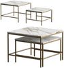 Couchtisch-Set Ramio Weiß/Gold 60 x 60 cm 2 Teile Vicco Bild 5