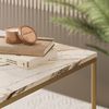 Couchtisch-Set Ramio Weiß/Gold 60 x 60 cm 2 Teile Vicco Bild 4