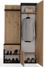 Selsey 'Duvio' Flurgarderobe mit Schrank und Spiegel, Eiche Artisan / Grau, 100 cm Bild 4