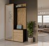 Selsey 'Duvio' Flurgarderobe mit Schrank und Spiegel, Eiche Artisan / Grau, 100 cm Bild 3