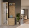 Selsey 'Duvio' Flurgarderobe mit Schrank und Spiegel, Eiche Artisan / Grau, 100 cm Bild 2