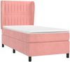 vidaXL Boxspringbett mit Matratze Rosa 100x200 cm Samt 3129320 Bild 3
