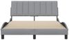 vidaXL Bettgestell ohne Matratze "Hanko" Hellgrau 140x200 cm Stoff 3310391 Bild 4