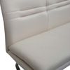 Sitzbank HWC-H70, Esszimmerbank Bank Polsterbank, Rückenlehne Stoff/Textil Edelstahl gebürstet ~ creme-beige 160cm Bild 5