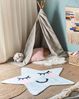 Kinderteppich hellblau 120 x 120 cm Sternmotiv Kurzflor SIRIUS Bild 3