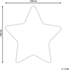 Kinderteppich hellblau 120 x 120 cm Sternmotiv Kurzflor SIRIUS Bild 2