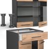 Singleküche Fame-Line Goldkraft Eiche/Anthrazit 140 cm , AP Anthrazit Vicco Bild 5