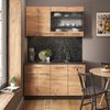 Singleküche Fame-Line Goldkraft Eiche/Anthrazit 140 cm , AP Anthrazit Vicco Bild 4