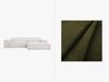 Micadoni Ecksofa Jodie 3-Sitzer Rechts Boucle Baloo Dunkel-Olivgrün Bild 1