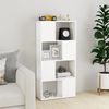 vidaXL Bücherregal Raumteiler Weiß 60x24x124,5cm Holzwerkstoff 809080 Bild 3