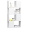 vidaXL Bücherregal Raumteiler Weiß 60x24x124,5cm Holzwerkstoff 809080 Bild 4