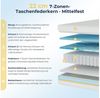 Taschenfederkernmatratze 7-Zonen Taschenfederkernmatratze 22cm H2/H3 OEKO-TEX, Napsie, 22 cm hoch, Federkern-Matratze mit Visco-Komfort und partnerunabhängigem Schlaf Bild 4