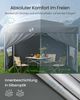 SONGMICS Faltzelt 3 x 3 m, mit Seitenwänden, stabil, tragbar, Pavillon für Garten, Hof, Markt, Sonnenschutz, grau Bild 4