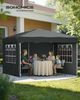 SONGMICS Faltzelt 3 x 3 m, mit Seitenwänden, stabil, tragbar, Pavillon für Garten, Hof, Markt, Sonnenschutz, grau Bild 2