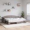 vidaXL Tagesbett Ausziehbar Taupe 80x200 cm Stoff 3197528 Bild 1