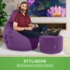 Green Bean® Sitzsack + Hocker, 2er Set, robust, waschbar, schmutzabweisend, Lila, 90 x 80 x 70 cm Bild 2
