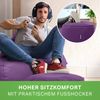 Green Bean® Sitzsack + Hocker, 2er Set, robust, waschbar, schmutzabweisend, Lila, 90 x 80 x 70 cm Bild 4