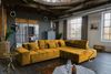 KAWOLA Sofa NEVADA Ecksofa Velvet curry Recamiere rechts 82 x 215 x 319 cm Bild 5