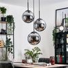 hofstein Hängeleuchte moderne Esszimmer Hängelampe aus Metall/Glas in Schwarz/Rauchfarben, ohne Leuchtmittel Bild 2