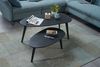 Couchtisch 2er Set Nierenform Holz Wohnzimmertisch Beistelltisch Tisch Bild 5