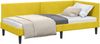 vidaXL Eckbettgestell mit Kopfteil Gelb 90 cm x 190 cm Samt 42016222 Bild 2