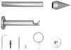 ondeco Gardinenstange Rundrohr Wandabstand 12cm Kegel, Ø 20 mm, 1-läufig-läufig, Wunschmaßlänge, Bohren, verschraubt Bild 3