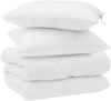 vidaXL Winterbettdecke mit Kissen 3 pcs Weiß Mikrofaser 3377740 Bild 2