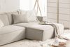 KAWOLA Sofa SAMU Ecksofa Feincord beige Recamiere rechts 72 x 168 x 276 cm Bild 5