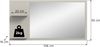 Spiegel (B/H/T: 106x55x16 cm) in Kaschmir Nachbildung und Spiegelglas Bild 4