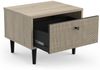 Calicosy 'SAÏGON' Nachttisch mit 1 Schublade Eichenholzoptik, Druck Rattan - Braun Bild 4