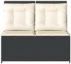 vidaXL Gartenbank Verstellbar mit Kissen Schwarz Poly Rattan 368964 Bild 4
