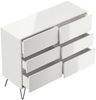 Kommode Dion XL 120cm 6 SoftClose SchubladenWeiß Hgl : Weiss hochglanz Bild 4