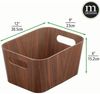 mDesign Aufbewahrungsbox Ordnung Organizer 4er Set Kisten Boxen Holz dunkelbraun Bild 2