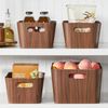 mDesign Aufbewahrungsbox Ordnung Organizer 4er Set Kisten Boxen Holz dunkelbraun Bild 3