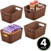 mDesign Aufbewahrungsbox Ordnung Organizer 4er Set Kisten Boxen Holz dunkelbraun Bild 4