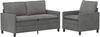 vidaXL Sofa Set 2 pcs Dunkelgrau Samt 3417068 Bild 2