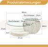 Couchtisch mit Sicherheitsglas H 44 x T 90 x B 70 cm, mehrstufig, MDF in Natursteinoptik, transparent Bild 5