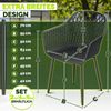 tillvex® Gartenstuhl 6er Set Wetterfest mit Armlehne | Outdoor Stühle bis 120kg belastbar | Gartenstühle UV-beständig | Terrassenstuhl Gartenmöbel Terrasse Balkon Outdoor Garten Bild 2
