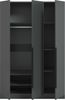 Kleiderschrank 3-türig (B/H/T: 120x180x52 cm) in anthrazit Bild 4