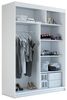 Schwebetürenschrank NIKO 2-türig Schrank 160 cm (mit Spiegel) Farbe: Schwarz , weiß Bild 3