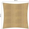 Lumaland Sonnensegel 100% HDPE mit Stabilisator für UV-Schutz - Quadrat 4x4 Meter - Sand Bild 3