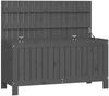 vidaXL Gartentruhe Grau 108x42,5x54 cm Massivholz Kiefer 823831 Bild 2