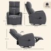 HOMCOM Massagesessel mit Wärme und Vibrationsmassage (Drehbarer Relaxsessel, 1-St, Relaxsessel), mit Chenille-Optik für Wohnzimmer Dunkelgrau Bild 3